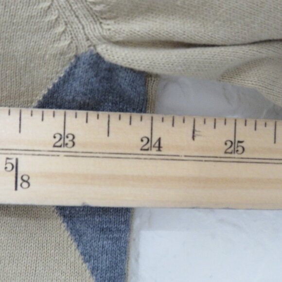 Claiborne* Men's Long Sleeve V-Neck Straight Ribbed Hem Argyle Sweater~ Size XXL - Picture 6 of 10